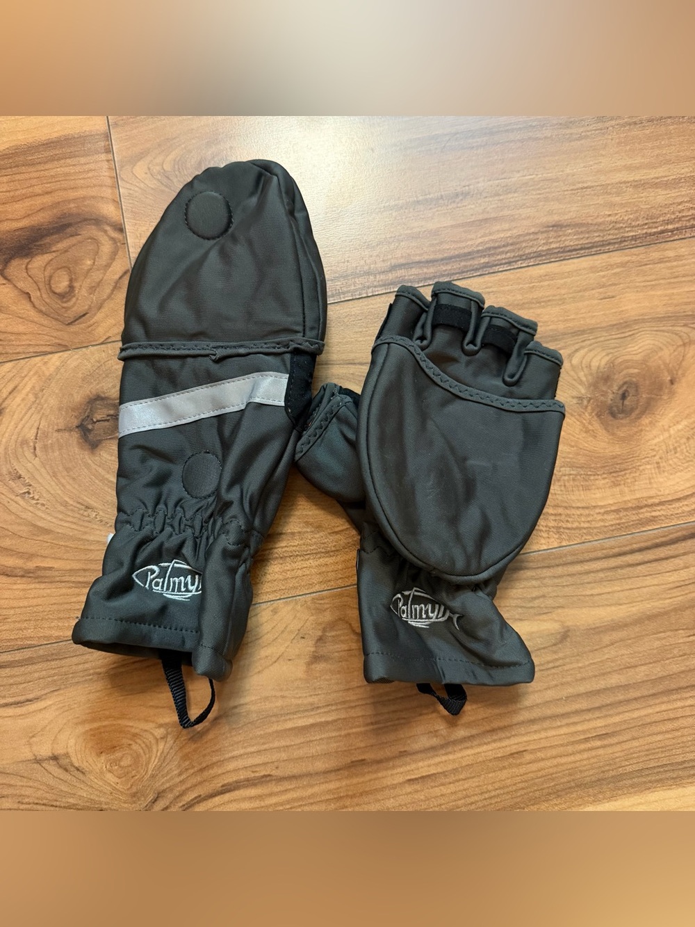 3M Thinsulate Black Convertible Mitt Gloves with Reflective Stripe